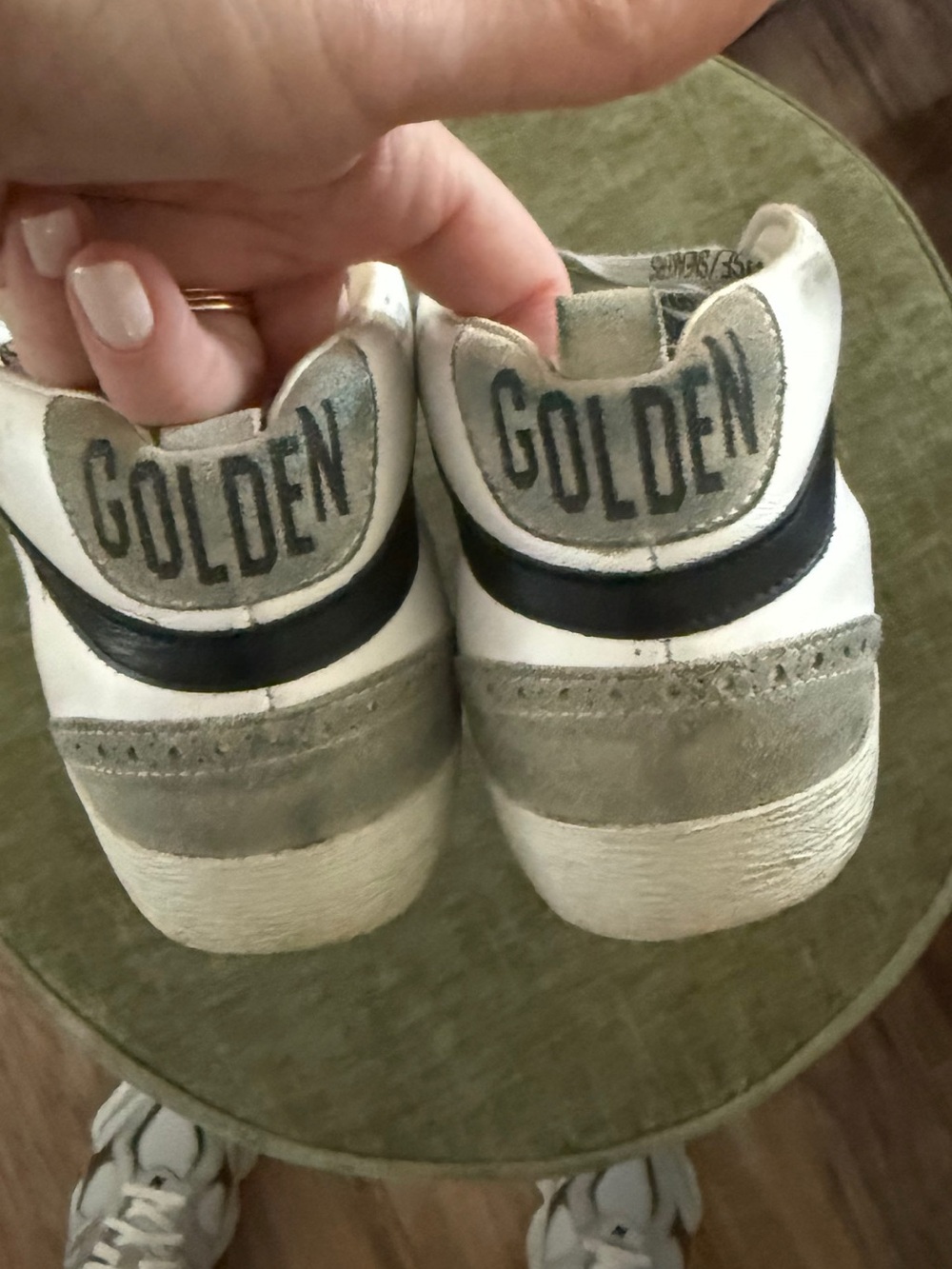 Golden Goose Mid Star White, Gray & Black Low-Top Sneakers - Picture 2 of 5